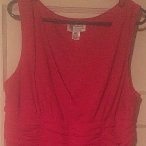 Red sleeveless dress